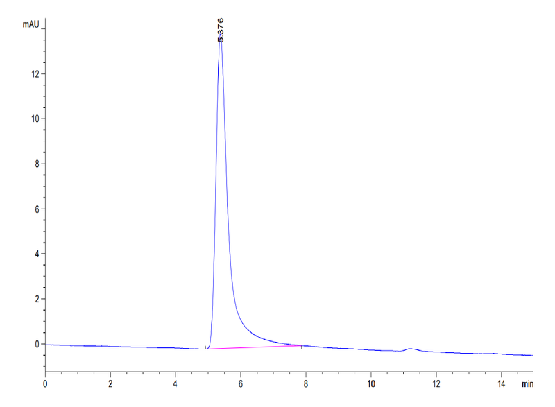 The purity of Human Claudin 18.2 VLP is greater than 95% as determined by SEC-HPLC.