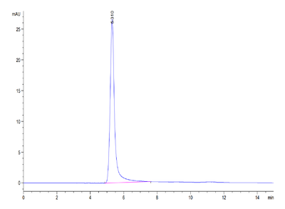 The purity of Human CCR2b VLP is greater than 95% as determined by SEC-HPLC.