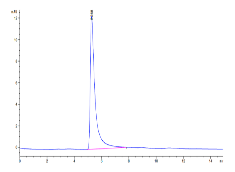 The purity of Human TM4SF1 VLP is greater than 95% as determined by SEC-HPLC.