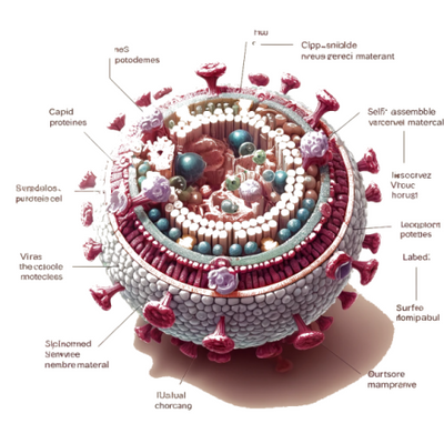 Figure 1. The diagram of a virus-like particle (VLP) structure.