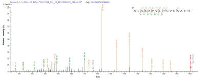 Based on the SEQUEST from database of E.coli host and target protein, the LC-MS/MS Analysis result of this product could indicate that this peptide derived from E.coli-expressed Streptomyces alboniger pac.