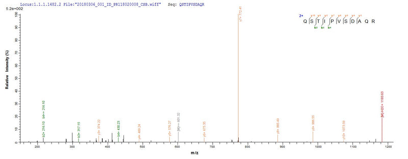 Based on the SEQUEST from database of Yeast host and target protein, the LC-MS/MS Analysis result of this product could indicate that this peptide derived from Yeast-expressed Viscum album (European mistletoe) N/A.